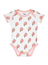 Load image into Gallery viewer, Pack of 3, Organic Cotton Bodysuit, Perfectly Pink, Polka Dot & Ice-Cream Print (0-24 months)